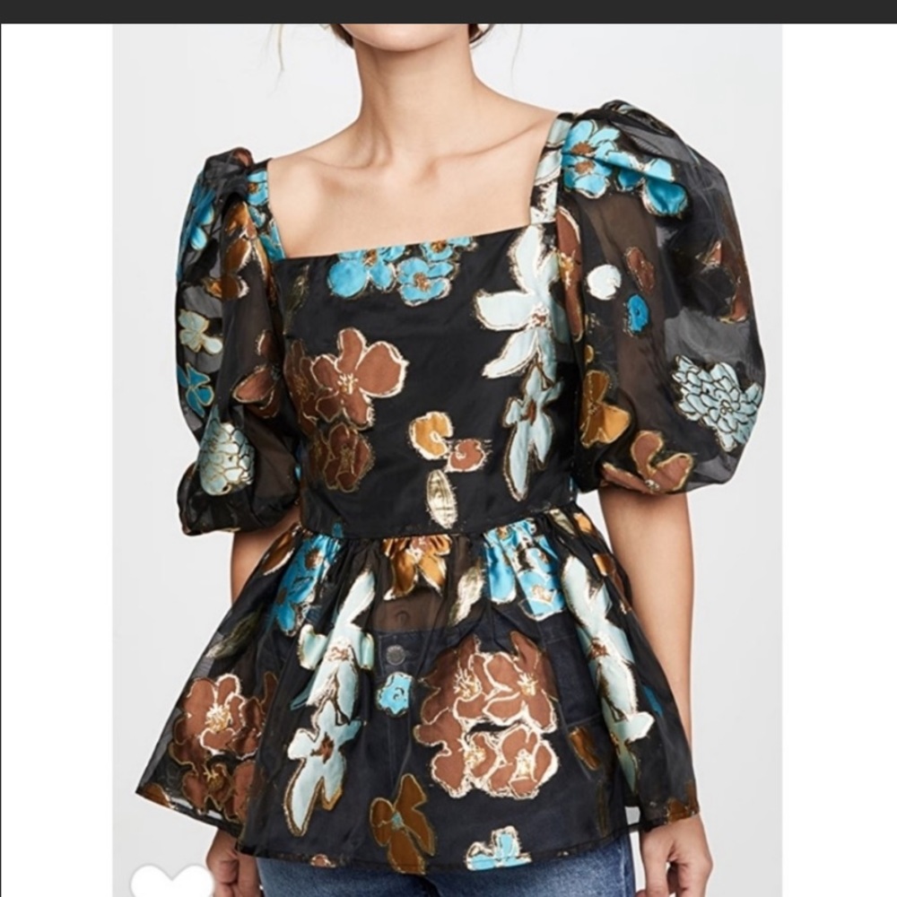 Stine Goya Irene Metallic Jacquard Top